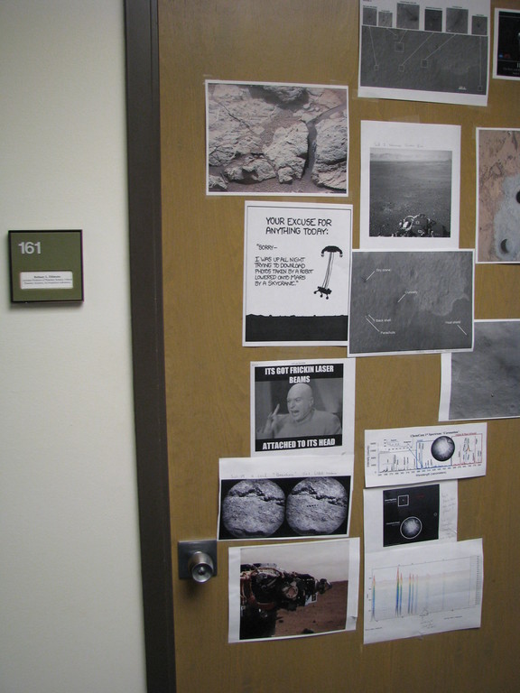 ...against Prof. Ehlmann's office door around the corner :)