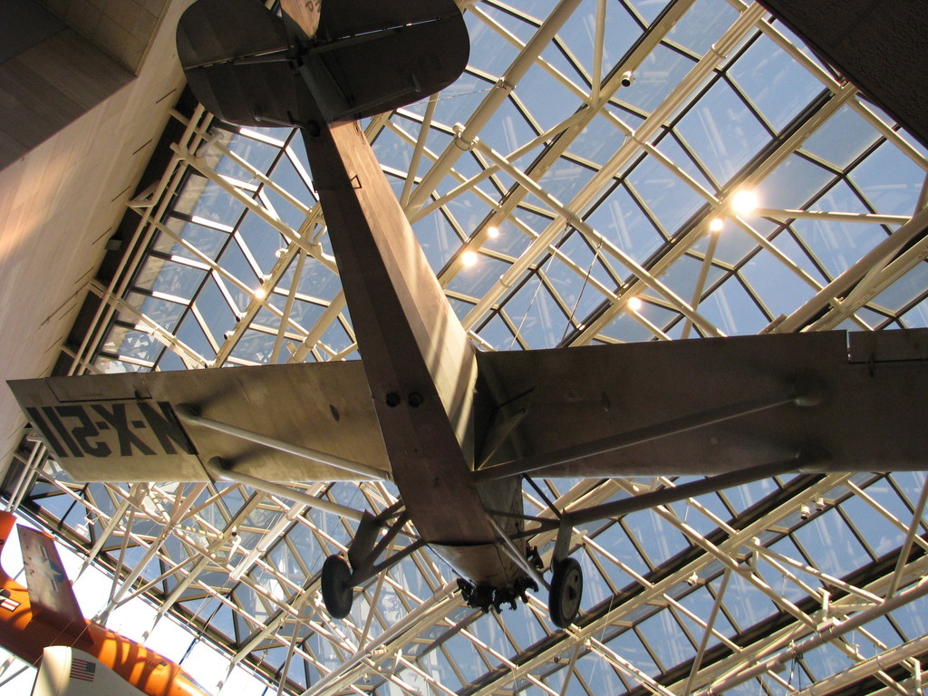 Charles Lindbergh's plane Spirit of St. Louis which achieved the first non-stop flight across the Atlantic.
