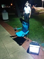 Meet Ozzie Osband, the person whom we have to thank for the Space Coast's area code 321. Just three days after reading his story, I met him at Space View Park while waiting to see my very first rocket launch: SpaceX CRS-4. Ozzie watches launches all the time and brought a TV for additional launch coverage.