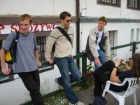 german team guarding the railing