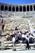 Aspendos, a beautiful old amphitheatre in surprisingly good condition.