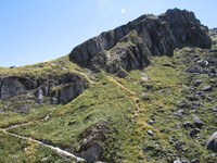 The side track leading from Harris Saddle up Conical Hill (and back)
