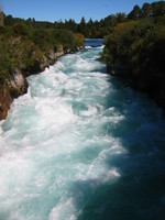 slightly upstream of Huka Falls
