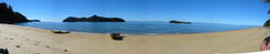 Sea Kayaking the Abel Tasman national park - both the scenery and the weather were superb; sorry for the artifacts that were a result of the stitching process and imperfectly aligned individual photos