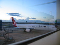 The plane that took us from Sydney to Christchurch (photo taken in Sydney).