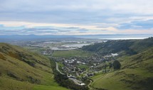 Nice view from the Port Hills over Christchurch. The photo does not fully reveal the true beauty of the mountains that rise in the background, towering high above the Canterbury Plains.
