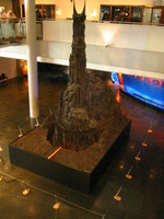 Huge model of Barad-Dur, Sauron's stronghold in Mordor, that was used during the filming of the Lord of the Rings trilogy.
