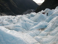 View from Franz Josef Glacier down into the valley