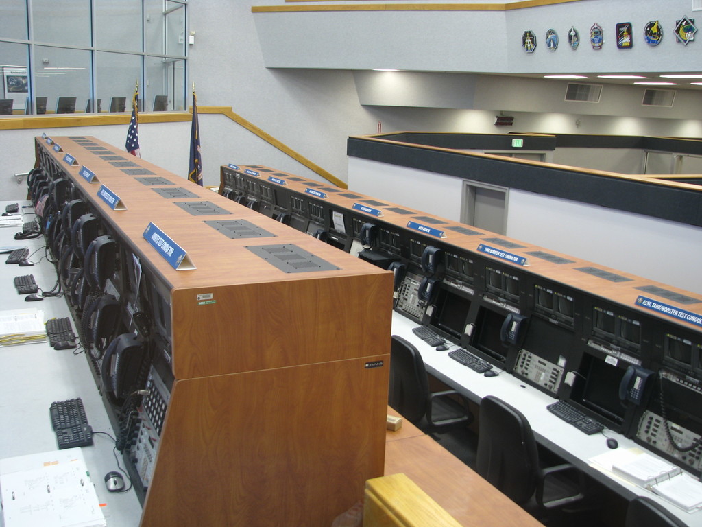 Inside Kennedy Space Center's launch control center.