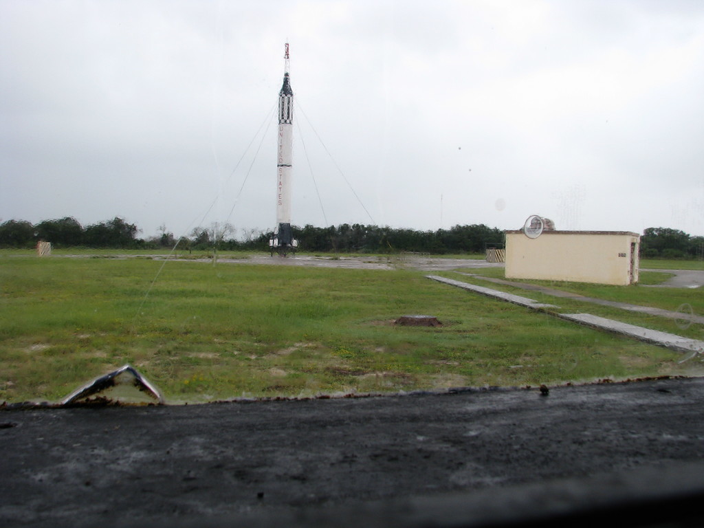 Outside the block house: the original launch pad from which Mercury-Redstrone 3 launched.