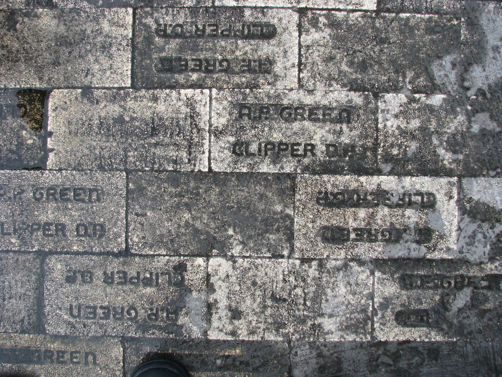 Fire resistant bricks underneath Launch Complex 34, covered in soot from Saturn I and IB launches in the 1960s.
