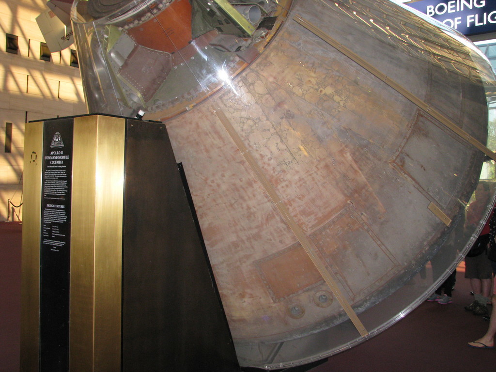 The original Apollo 11 Command Module, which contained everything that returned from the first manned Moon landing. It now lives in the Smithsonian's National Air and Space Museum in Washington, D.C.