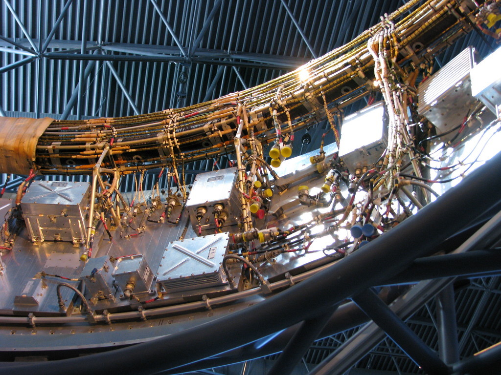 Inside view of the Saturn V Instrument Unit.