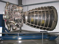 A Space Shuttle Main Engine, probably the most thoroughly tested rocket engine in the world