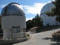 On the left: another CHARA dome; on the right is (I think) the 100" telescope's dome.