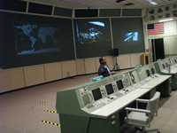 Houston's historic, Apollo era (1960s-70s) mission operations control room.