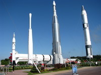 The Rocket Garden at Kennedy Space Center near Titusville, FL.