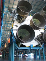 View along Kennedy Space Center's Saturn V.