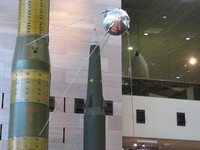 Replica of Sputnik, the first artificial satellite.