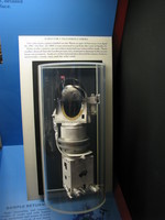 The original Surveyor 3 television camera that was retrieved from the Moon by Apollo 12. After the return, viable bacteria were found on the camera; however, the camera was probably contaminated with the bacteria after its return rather than before its depature.
