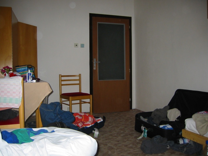 our room, untidy as always