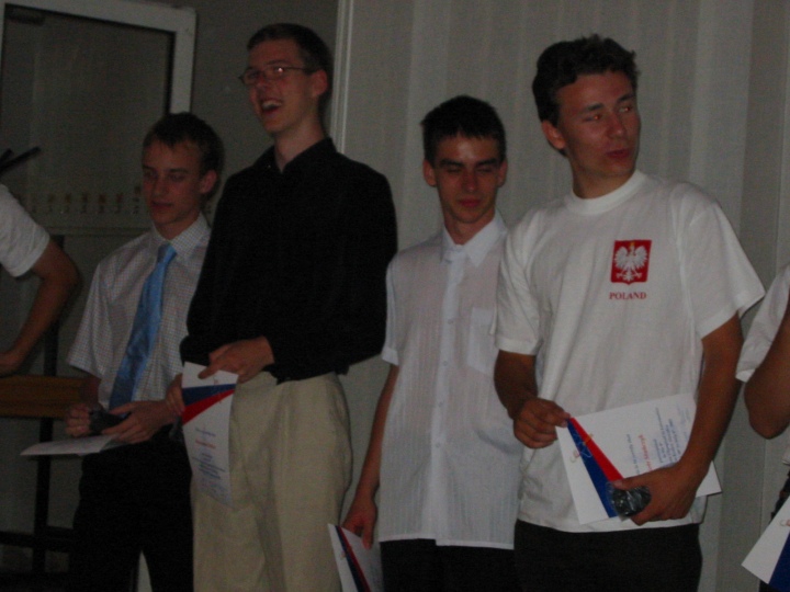 Contestants with certificates