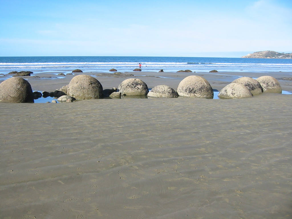 Some of the most perfectly spheroid and beautiful of the Moeraki Boulders (these are the ones that you get to see on the postcards!).