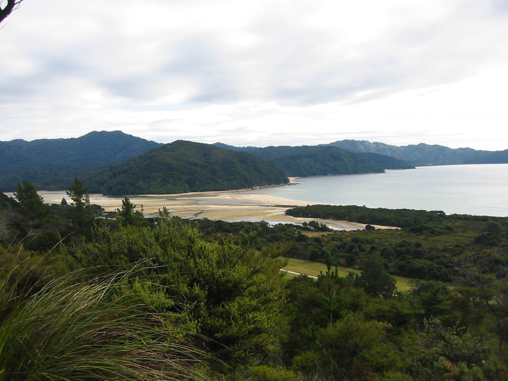 View back onto the Awaroa Bay estuary