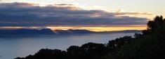 Beautiful sunset prelude near Separation Point, on our way to Whariwharangi Bay (we reached the hut precisely at sunset)