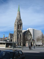 Christchurch cathedral with the small police station.
