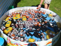 Drink supplies for the Ilam Village BBQ