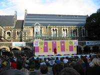 The annual world busker's festival in Christchurch