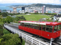 Cliché photo overlooking Wellington, with the only remaining cable car.